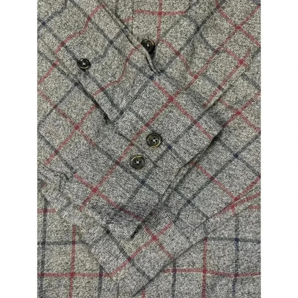 NWT Johnnie-O Top Shelf Blue Red Gray Plaid Flannel Size XX-Large - Picture 4 of 6